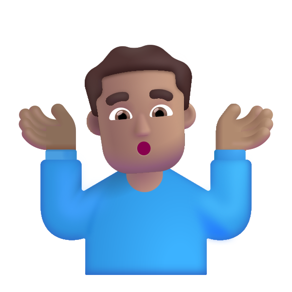 Man Shrugging Color Medium