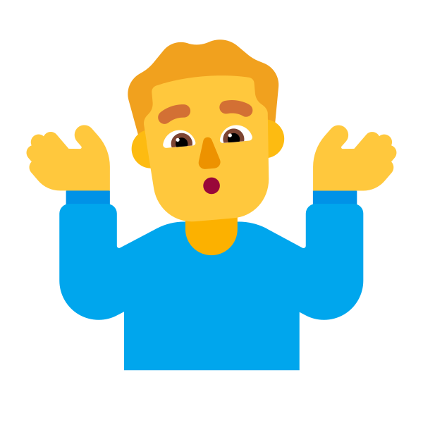 Man Shrugging Flat Default
