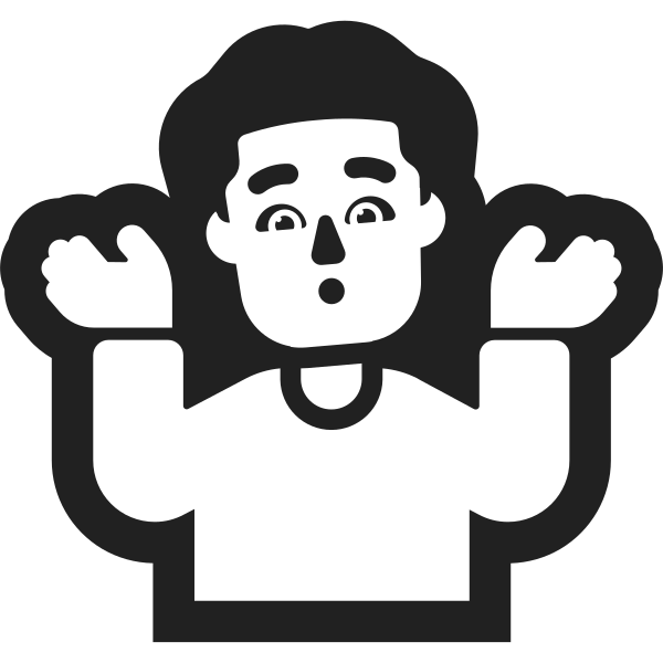 Man Shrugging High Contrast Default