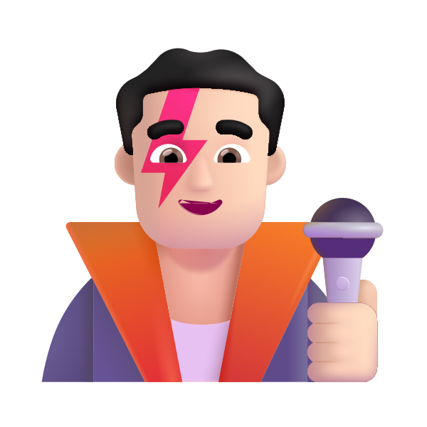 Man Singer Color Light Vector