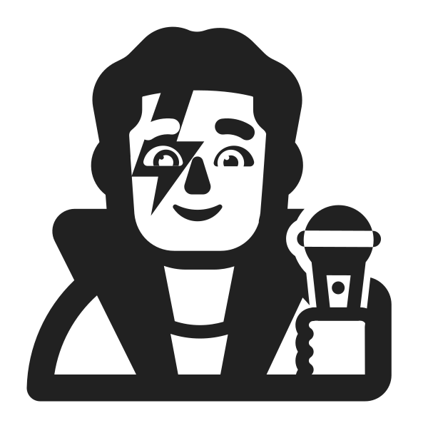 Man Singer High Contrast Default Vector