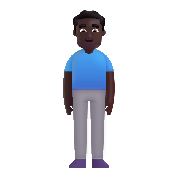 Man Standing Color Dark Vector