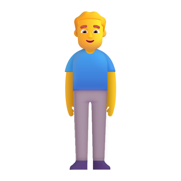 Man Standing Color Default Vector