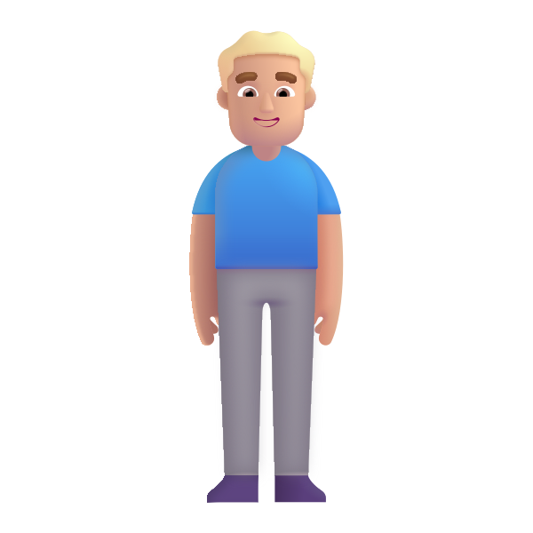 Man Standing Color Medium Light