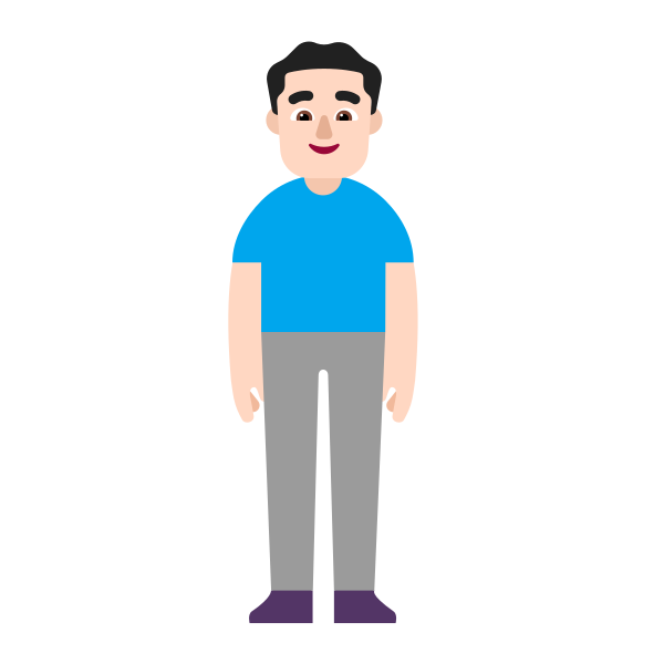 Man Standing Flat Light
