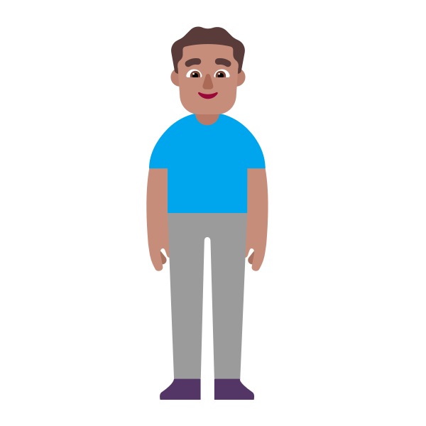 Man Standing Flat Medium