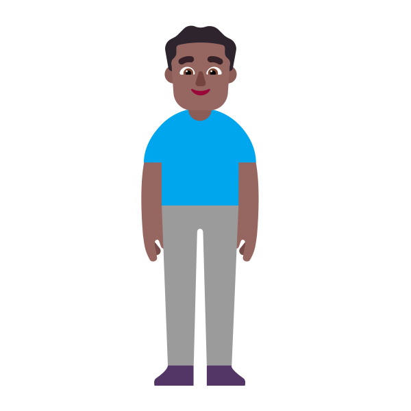 Man Standing Flat Medium Dark