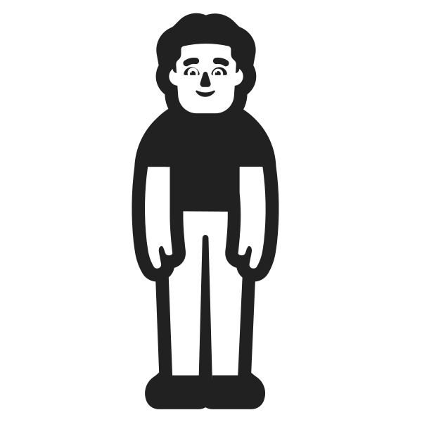 Man Standing High Contrast Default Vector