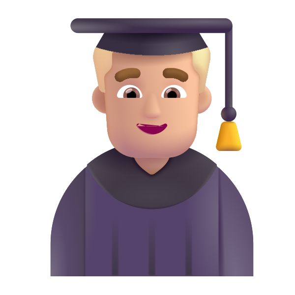 Man Student Color Medium Light Vector