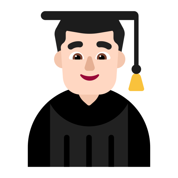 Man Student Flat Light Vector