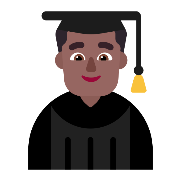 Man Student Flat Medium Dark Vector