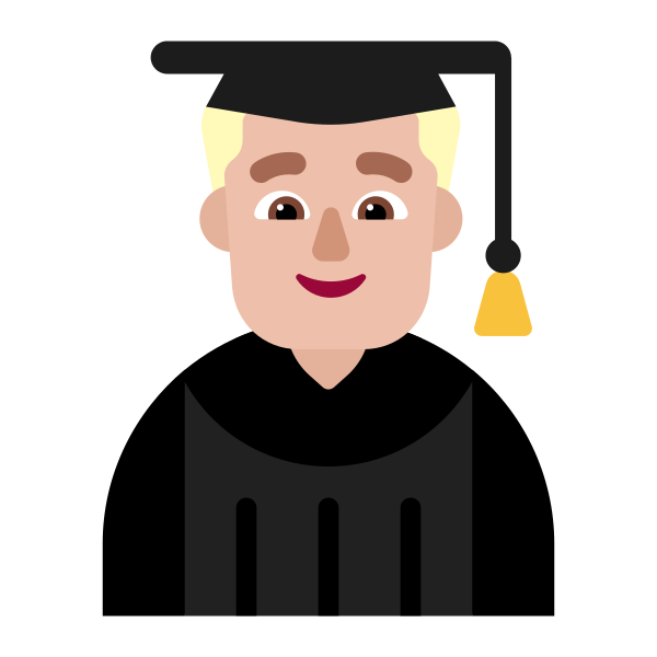 Man Student Flat Medium Light