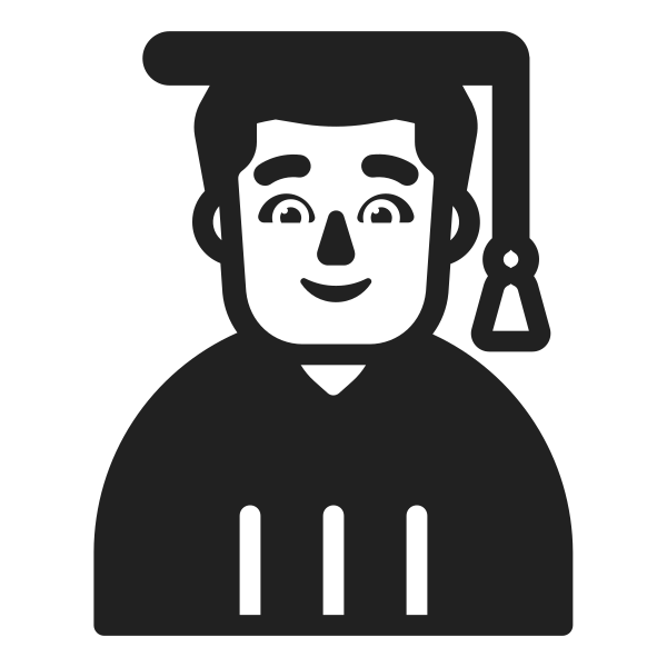 Man Student High Contrast Default Vector