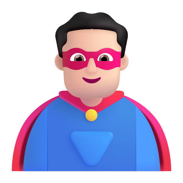 Man Superhero Color Light Vector
