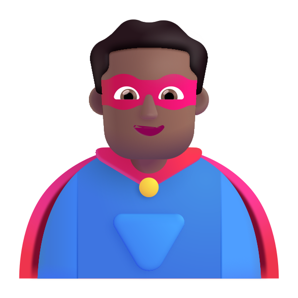 Man Superhero Color Medium Dark Vector