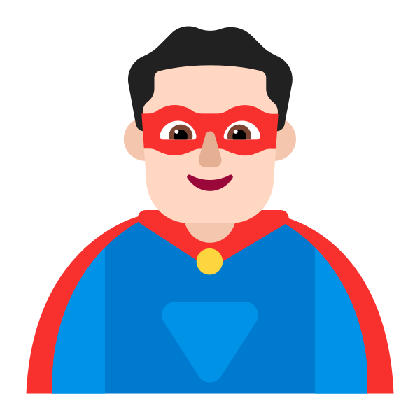 Man Superhero Flat Light Vector
