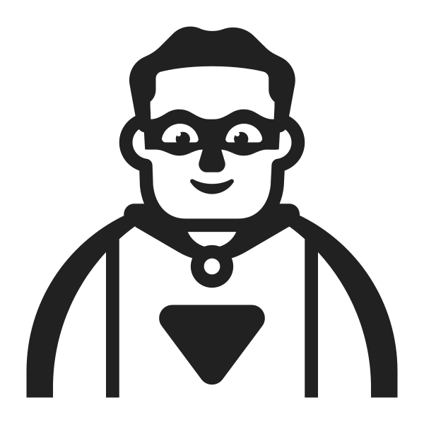 Man Superhero High Contrast Default Vector