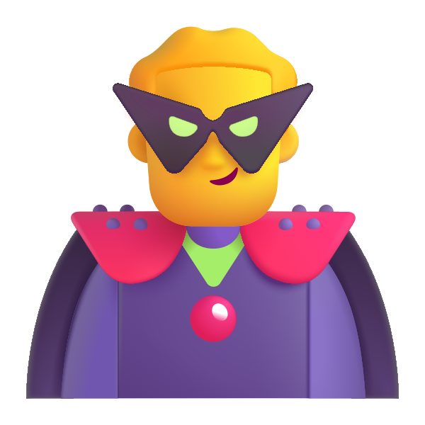 Man Supervillain Color Default Vector