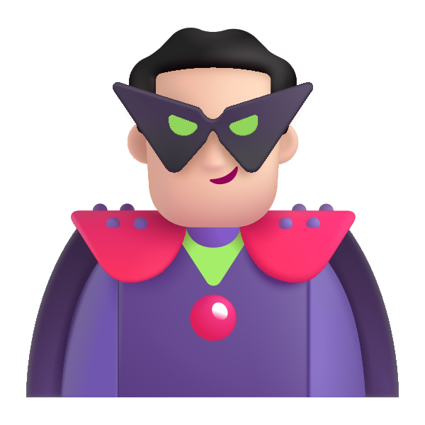 Man Supervillain Color Light Vector