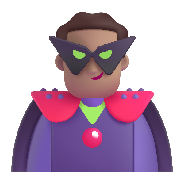 Man Supervillain Color Medium Vector