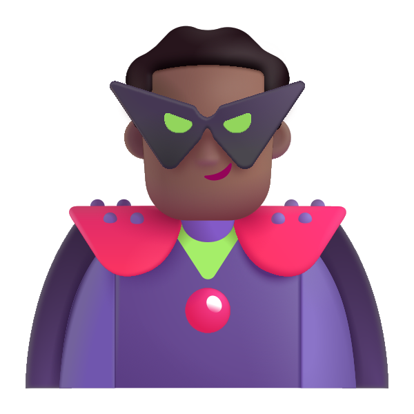 Man Supervillain Color Medium Dark