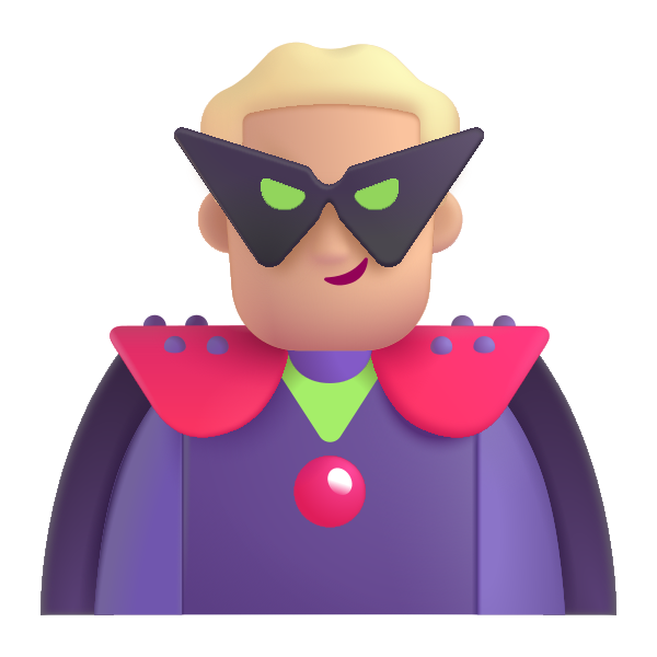 Man Supervillain Color Medium Light