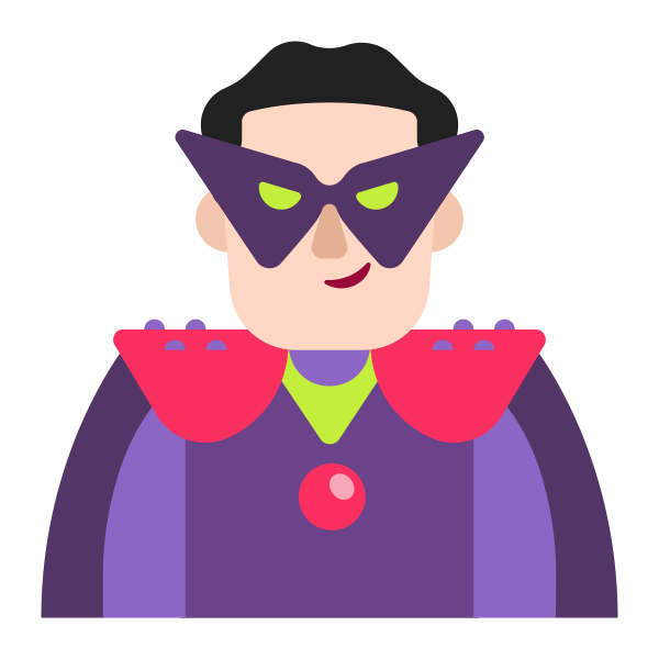 Man Supervillain Flat Light Vector