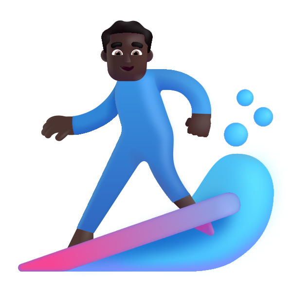 Man Surfing Color Dark