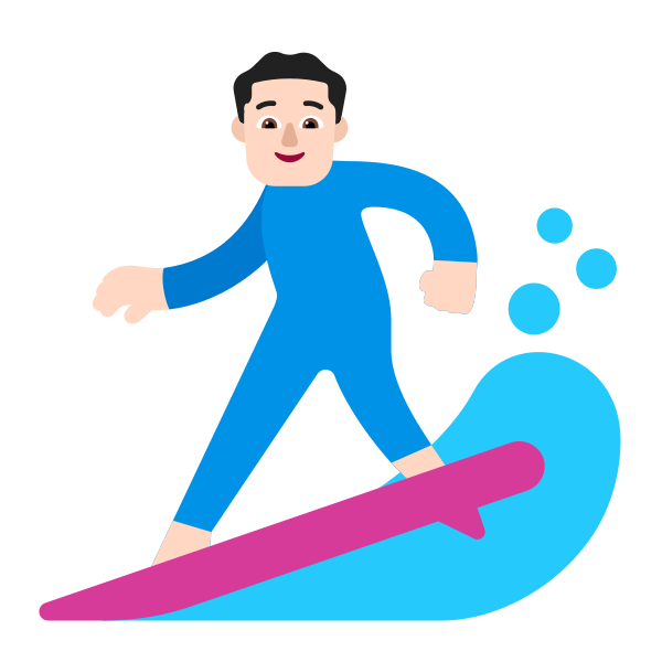 Man Surfing Flat Light
