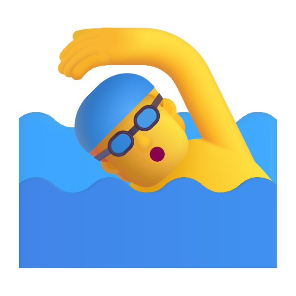 Man Swimming Color Default Vector