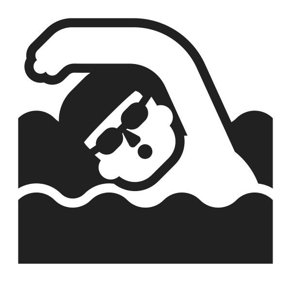 Man Swimming High Contrast Default