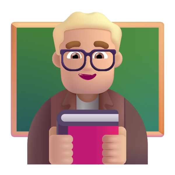 Man Teacher Color Medium Light Vector