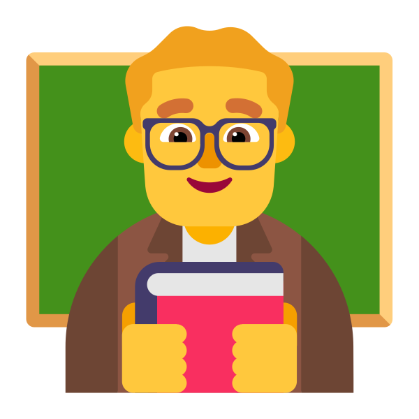 Man Teacher Flat Default Vector