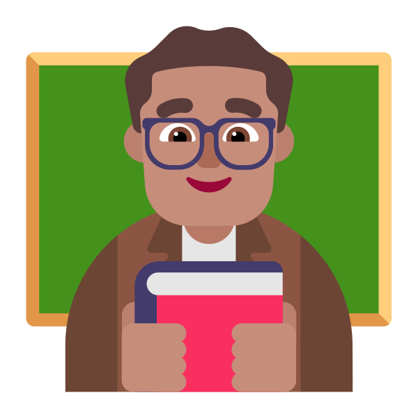 Man Teacher Flat Medium Vector
