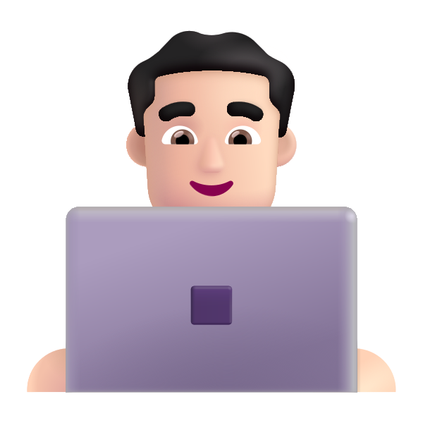 Man Technologist Color Light Vector