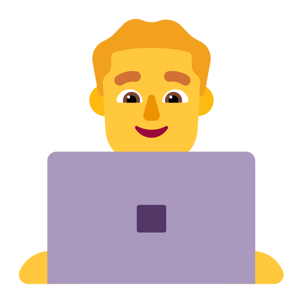Man Technologist Flat Default Vector