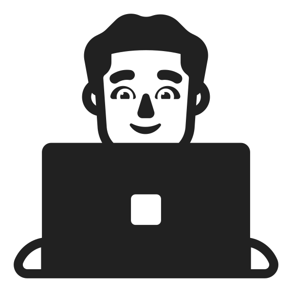 Man Technologist High Contrast Default Vector