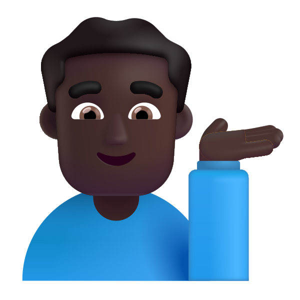 Man Tipping Hand Color Dark