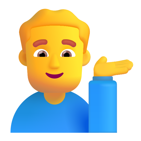 Man Tipping Hand Color Default Vector