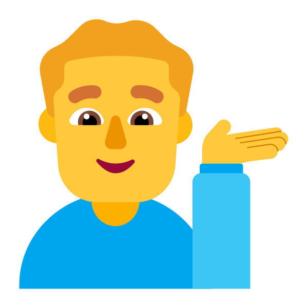 Man Tipping Hand Flat Default Vector