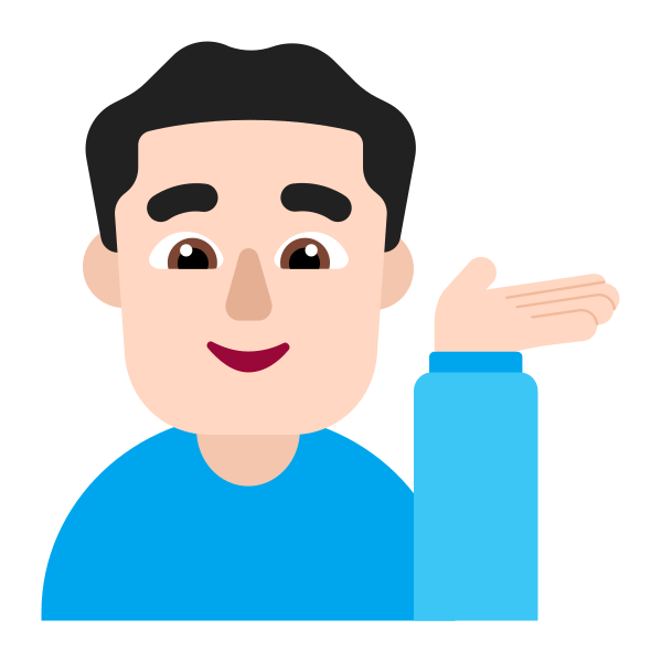 Man Tipping Hand Flat Light