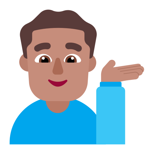Man Tipping Hand Flat Medium