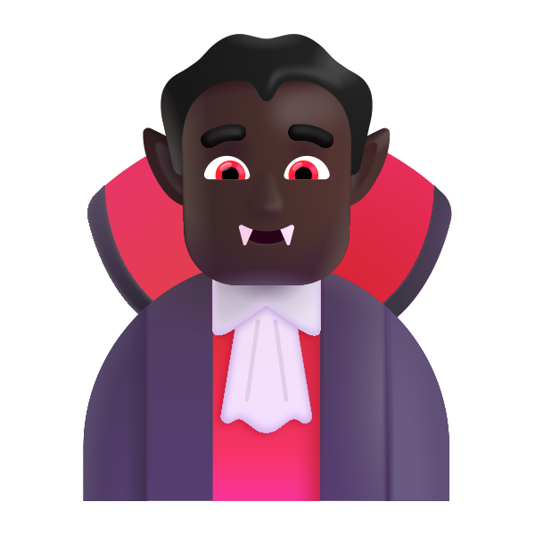 Man Vampire Color Dark Vector