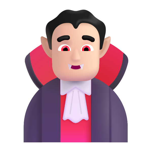Man Vampire Color Light Vector