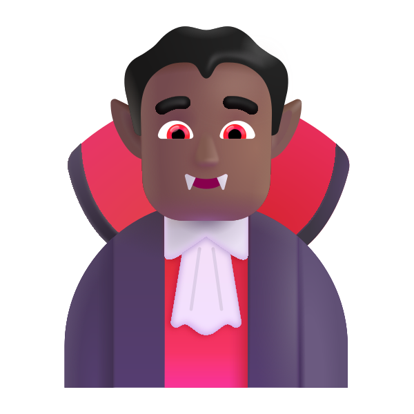 Man Vampire Color Medium Dark