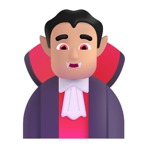 Man Vampire Color Medium Light