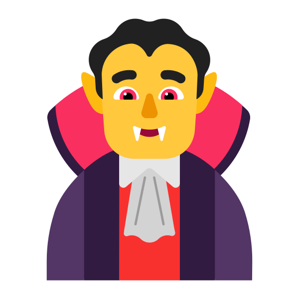 Man Vampire Flat Default Vector