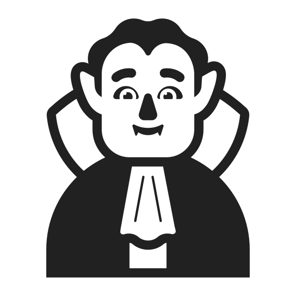 Man Vampire High Contrast Default Vector