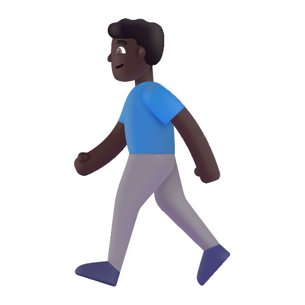 Man Walking Color Dark