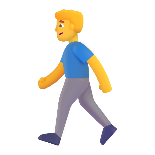 Man Walking Color Default Vector